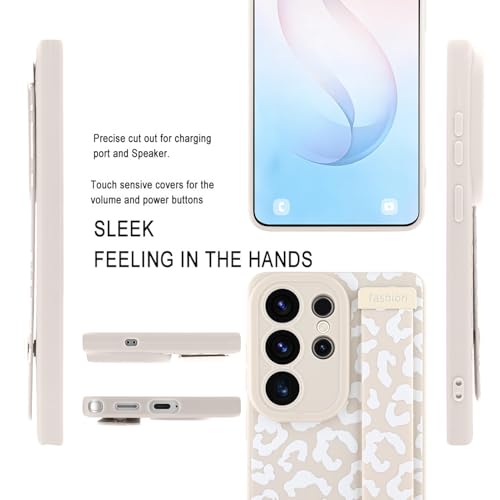 Image of Compatible with Samsung Galaxy S26 Ultra Case with Strap Wrist White