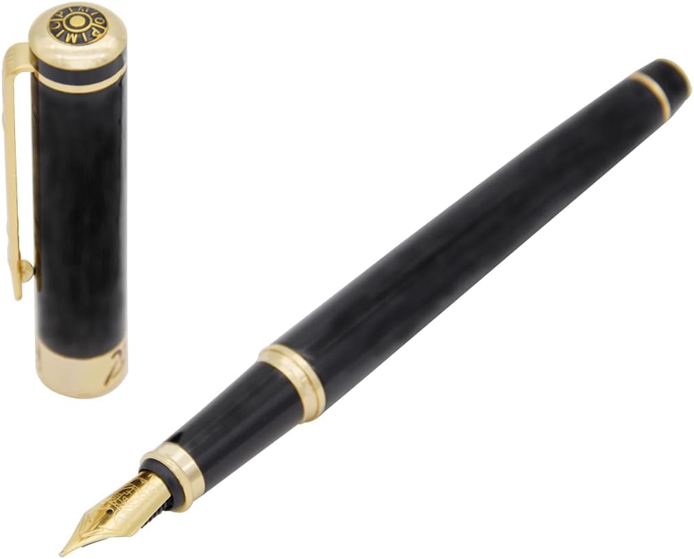 Gullor Advanced Fountain PEN Picasso 902 Golden Clip and Black Pen