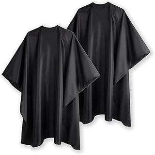 OSEN Professional Waterproof Nylon Black Barber Apron Cape for Men Salon Cape for Hair Cutting Hairdressing, Pack of 2-picture-49