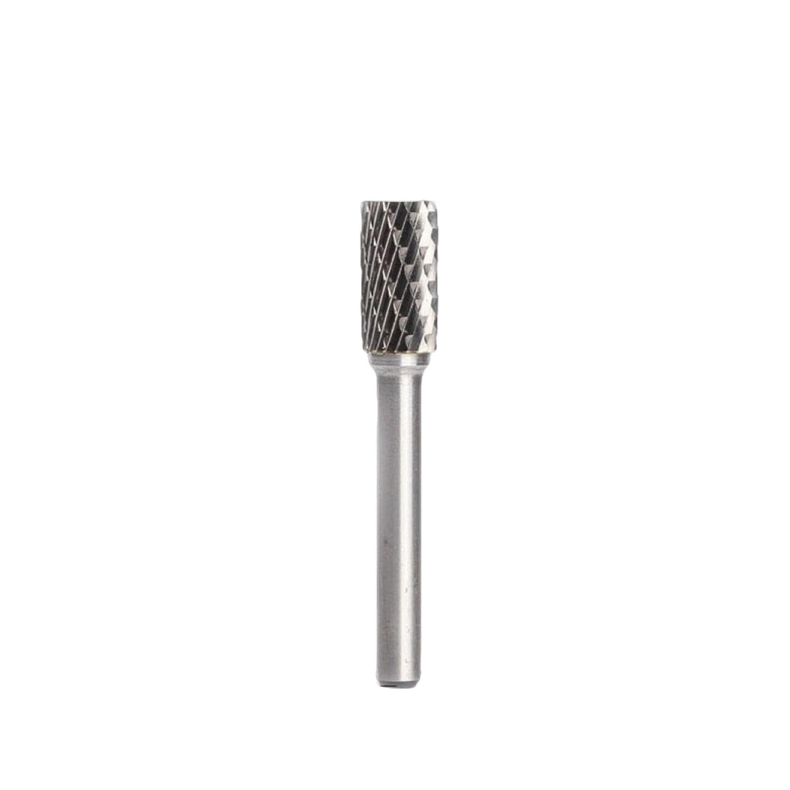 Lima rotativa de carburo de tungsteno sólido, fresa cilíndrica de doble corte AX para brocas de amoladora (fresa de carburo AX 6x10)