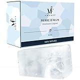  Desodorante de piedra de aluminio 100 % natural, 1 bloque de 100 g, sin clorhidrato de aluminio ni parabenos, neutraliza la transpiración sin obstruir los poros.