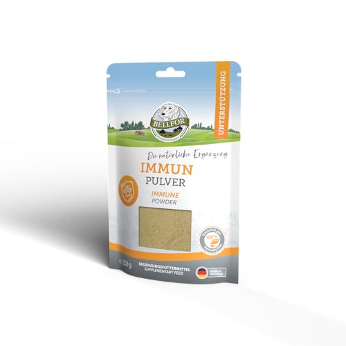 Bellfor Immunpulver für Hunde 250 g – Ergänzungsfuttermittel mit Propolis, Brennnessel, Hagebutte und Insektenprotein zur Unterstützung des Immunsystems bei Hunden