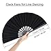 ZESTLASH 2 Pack 13 Inch Clack Popping Line Dancing Fans Boots on The Ground Large Foldable Clacking Hand Fan Make Sound for Dance Rave (Black)