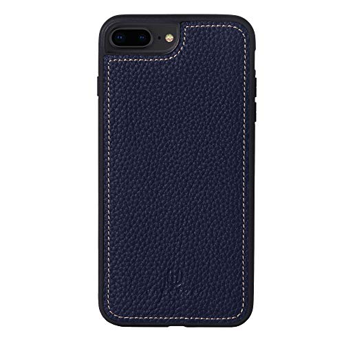 iPhone 8 Plus/iPhone 7 Plus 本革ケース シュリンクカーフレザー 耐衝撃 ハンドメイド ギフト おしゃれ シンプル 大人可愛い メンズ レディース スマホケース 青 紺 ネイビー ブルーインディゴ SPG-8P-BlueIndigo