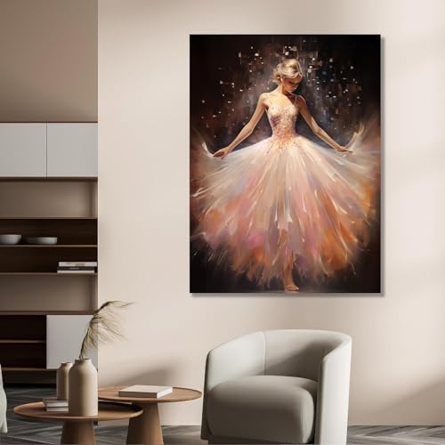 Peinture impression abstraite de ballerine sur toile haut de gamme 50x70