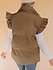 Valphsio Women's Puffer Vests Ruffle Sleeve Winter... #4