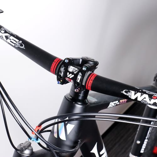CYSKY Short MTB Stem 31.8 50mm, Bike Stem Riser for 1-1/8" Steer Tube 31.8mm Handlebar Stem for Mountain Bike, Road Bike, City, MTB, Downhill, Gravel Bicycle (Black) - Thumbnail 5