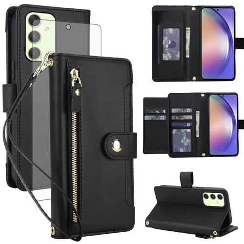Étui Samsung A54 5G Asuwish antichoc portefeuille blocage RFID et support vidéo