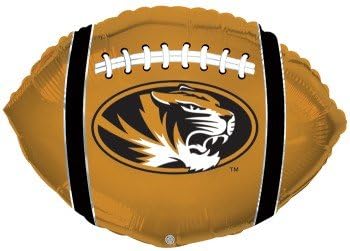 NCAA Missouri Tigers 17-inch Helium Quality Foil Balloon - Yellow, Officially Licensed - 1 Piece - Sports Event, Team Celebration - All Ages - Adult Fans of Missouri Tigers Football Team