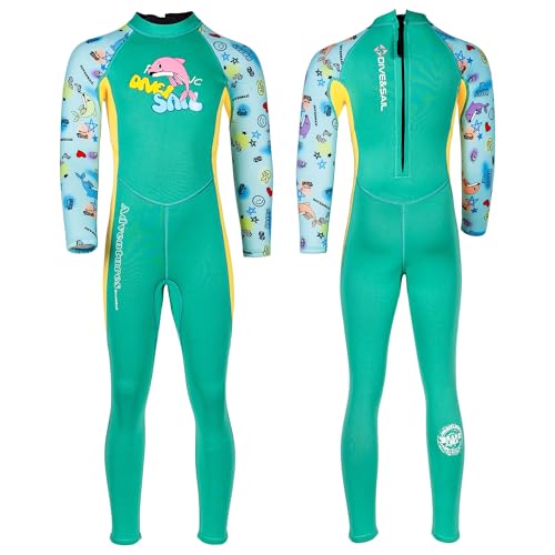 2.5mm �l�I�v���� �t���E�F�b�g�X�[�c �j�̎q ���̎q�p�A�q���p ���� �����s�[�X �_�C�r���O�X�[�c �o�b�N�W�b�v�t���AUPF 50+ ���Ă��~�ߕt���T�[�}������ �T�[�t�B���A���j�A�V���m�[�P�����O�p,Girls�f green,L