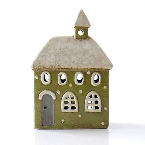 Amazon.co.jp: キャンドルハウス 陶器 キャンドルホルダー おうち 家