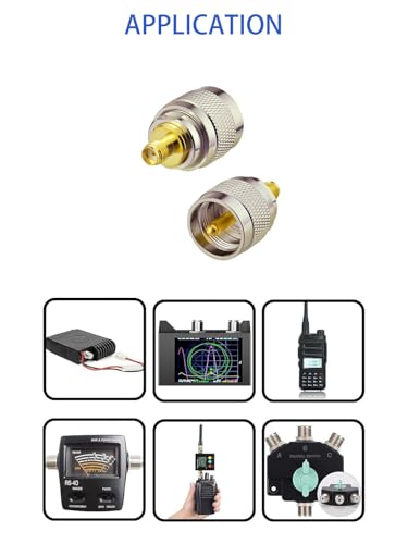 Adaptador coaxial RF SMA hembra a UHF macho PL-259 x2 miniatura 6