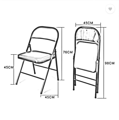 Image of OAK & AURA | Velora | Premium Foldable Metal Chair with Padded Seat & Back | Heavy-Duty Metal Frame | Compact, Durable & Comfortable Folding Chair for Home, Office, Study, or Events (1, White)