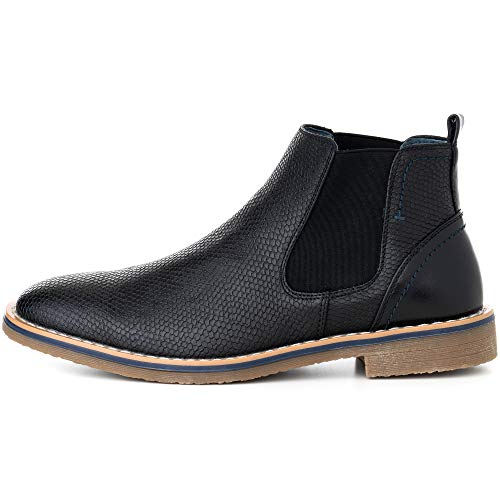 Image of Alpine Swiss Mens Nash Chelsea Boots Snakeskin Ankle Boot Genuine Leather Lined
