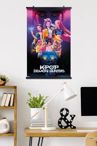 Image of Netflix KPop Demon Hunters (2025) - Group Wall Poster, 34L inch x 22.4W inch, Poster & Clip Bundle
