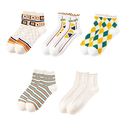 Yanshangqi 10-pack Womens Low Cut Sportliche Socken, Baumwolle Atmungsaktive Sports Socken Feuchtigkeit Dicking Damen Socken Größe 4-7 36-39 Multipack (Color : Multicolor1, Size : L) Cover