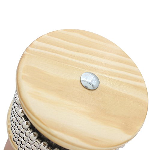ammoon Wooden Cabasa Percussion Band Student Children Kid Instrument Pop Hand Shaker