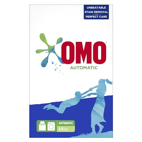 OMO Automatic Powder Laundry Detergent, Active, up to 100% stain removal in 1 wash*, 1.5 Kg , Packaging may vary