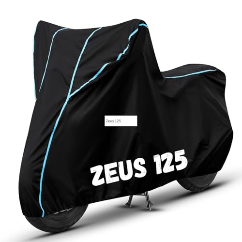 Image of Bike Cover for Zeus 125 100% Waterproof, Dustproof & Scratch Resistant| Fully Bottom Elastic UV Resistant Heavy Duty Body Cover | All Weather Outdoor Use