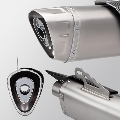 Tuyau d'échappement de moto argent pour accessoires de modification et optimisation son