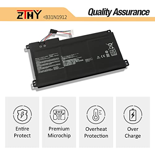 Zthy 42Wh B31N1912 C31N1912 Laptop Battery Replacement For Asus Vivobook 14 E410Ma L410Ma E410Ka F414Ma E510Ma E510Ka L510Ma R522Ma E410Ma-Ek026Ts L410Ma-Bv058Ts E510Ka-Ej033Ts E510Ka-Ej033Ts 11.55V #TOP4