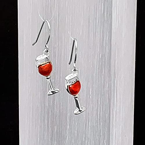 Body Candy Stainless Steel Red Wine Glass Earrings #TOP6