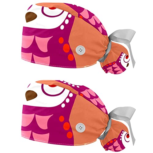 Chapeaux bouffants hibou mignon JDEZ pour colorer votre quotidien à l'hôpital ou en cuisine