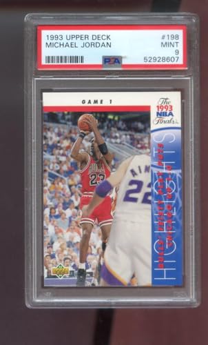 1993-94 Upper Deck 198 Michael Jordan PSA 9 Graded Basketball Card NBA Finals Game 1 Highlight Chicago Bulls 1993 1994 93 94 MINT