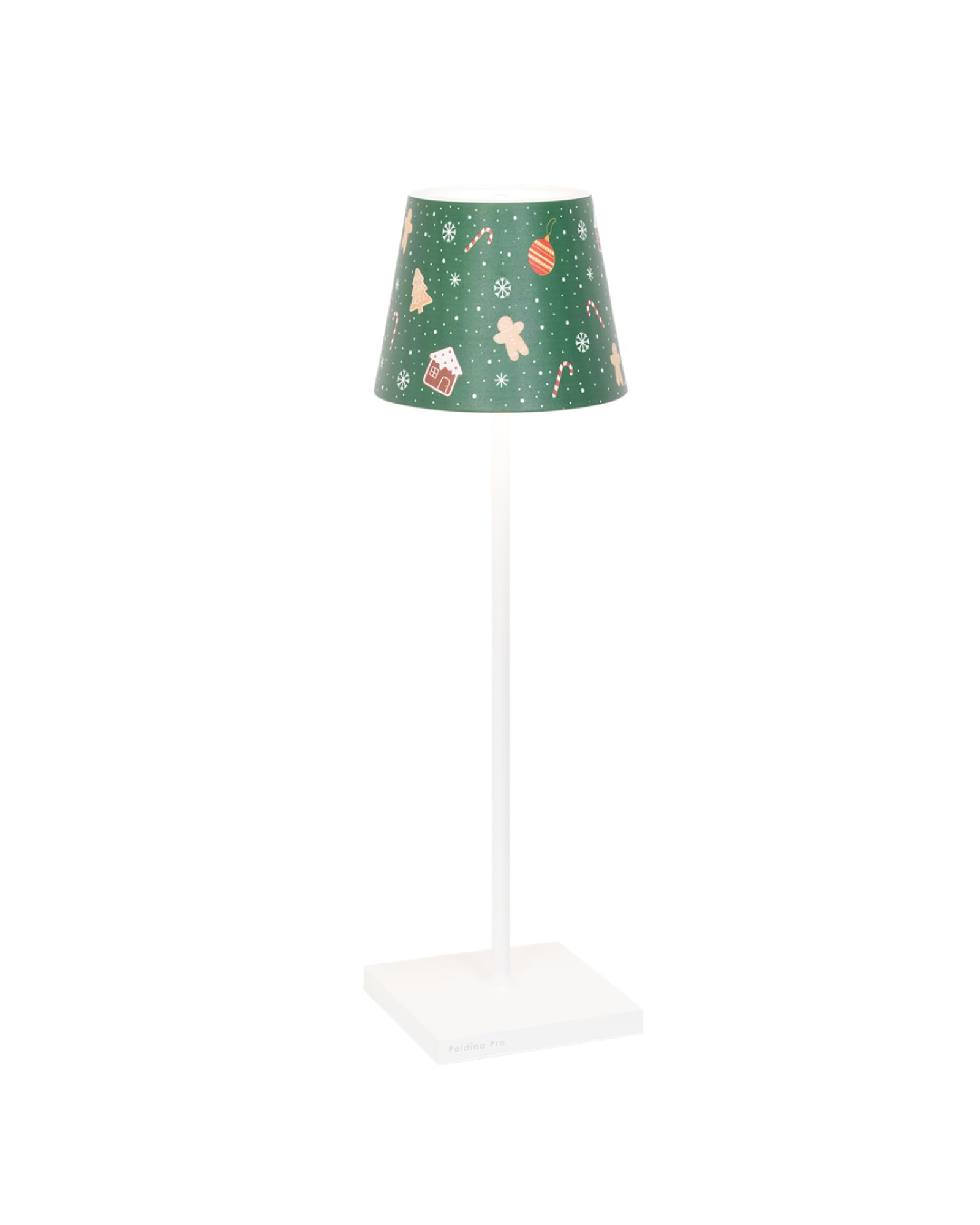 Zafferano, Poldina Pro Lampe mit Cover, Kabellose, Wiederaufladbare Tischlampe mit Touch Control, Auch für den Außenbereich Geeignet, Dimmer, 2200-3000 K, Höhe 38 cm, Weiß - Weihnachts-Süßigkeiten