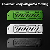 Opatiny Aluminum SSD Heatsink Cover For PS5 Pro PS5 Slim,126.5 x 33.2 x 2.8mm,Black/Silver/Green,with Cooling Fins Dust Protection,Includes Installation Tool,Screws,Washer Cleaning Brush - Image 4