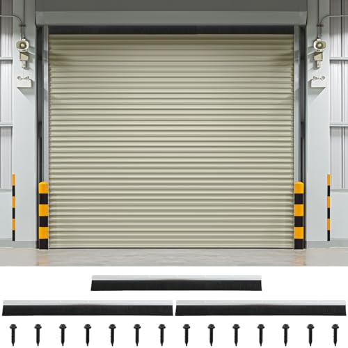 DoubleFill 3" Roll up Garage Brush Seal for Top, 12ft Long Heavy Duty Garage Door Seal Nylon Brush with Aluminum Track No-Drill 45deg Holder for Commercial, Corrugated, Sliding Barn, Hangar Doors by DoubleFill - Used condition - US$66.04