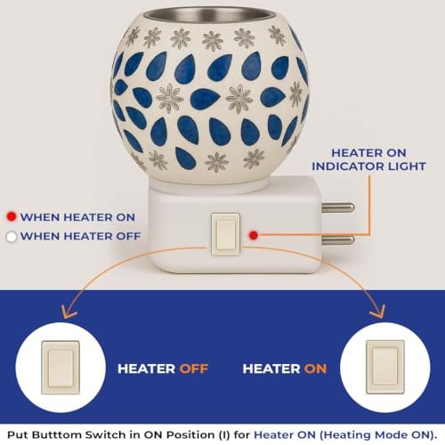 Image of Glass Electric Diffuser for Home /Kapoor Dani Electrical Camphor /Essential Oil Diffuser Machine /Kapur Dani for Puja Essentials /Camphor Diffuser Burner Machine with On /Off Switch for Heating