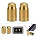 Pilipane Bikes Valve hat, Premium tita nium Alloy Bikes Valve hat, Tire Valve Stem hat Set of 2, Elegant Dusty Covers for Road Bicycles (America Valve Gold)