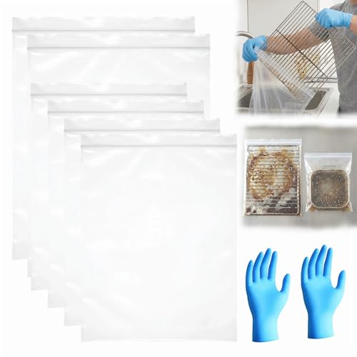 Eywwuu 6-Pack Oven Rack Cleaning Bags (4 Large + 2