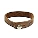 Hide & Drink Soft Leather Bracelet with rustic clasp (7-inch wristband) Handmade Bourbon Brown