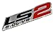 LS2 6.0L V8 Red Engine Emblem Badge Nameplate Highly Polished Aluminum Chrome Silver for GM General Motors Performance Chevy Chevrolet CHEVY CORVETTE SSR ZR1 2005 2006 05 06 PICK UP HOLDEN VAUXHALL CTSV Pontiac GTO Chevrolet Trailblazer SS 2006 2007 2008 2009 06 07 08 09 Saab 9-7X Aero