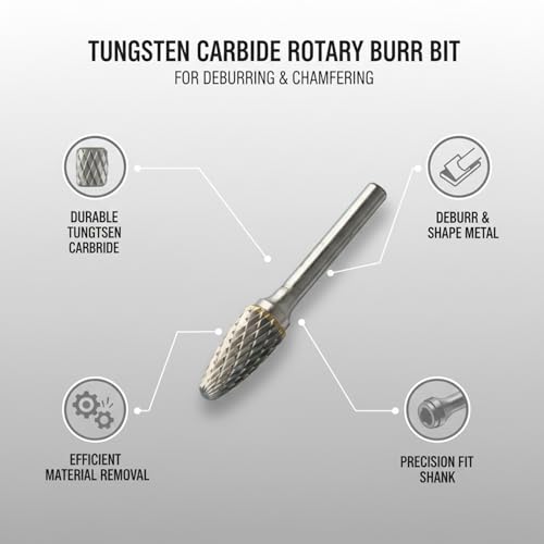 Fresa rotativa de carburo de tungsteno sólida para esmeril miniatura 4