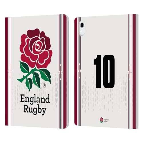Étui portefeuille iPad Air 11 en cuir England Rugby Union Position 10 pour supporters du XV