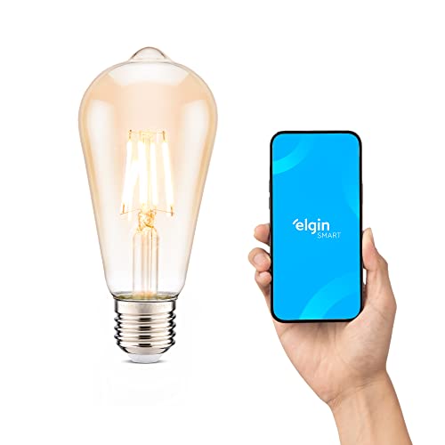 Lâmpada Filamento LED Inteligente 6W 2200K ST64 Elgin - Bivolt Am...