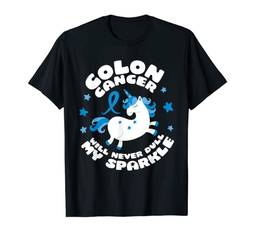 Unicornio Cáncer de Colon Divertido Camiseta