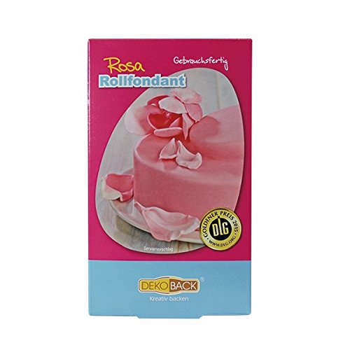 Decocino Fondant weiß – 1 Kilo Vorteilspack – ideal zum Verzieren von Kuchen, Torten, Cakepops – palmölfrei & vegan & Fondant Rosa – 250 g – ideal zum Verzieren von Kuchen, Torten, Cupcakes