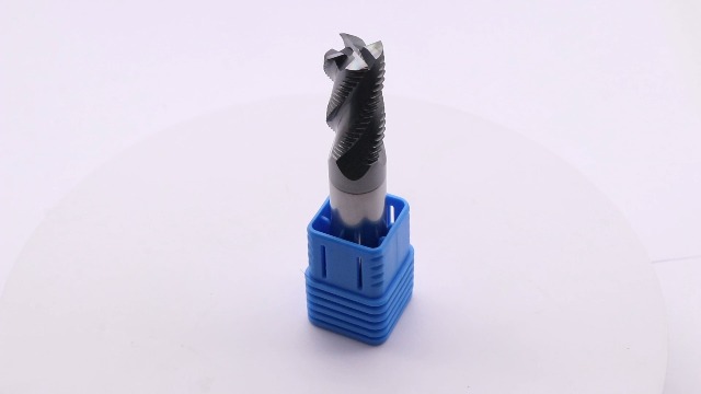 Image of 4 Flute Solid Carbide Roughing End Mill(1Pc, 5 /8 inch), ALCrSiN Nano Coated | 35 Helix, 5 /8 inch Cutting Dia, 5 /8 inch Shank Dia, 1-1 /4 inch LOC, 3-1 /4 inch OAL, for Milling Alloy Steel, Carbon Steel, Cast Iron