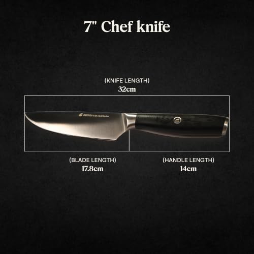 Image of CUMIN CO. 7 Inch Chef Knife | Premium High Carbon Stainless Steel Professional Kitchen Knife | Multipurpose Knife for Chopping, Slicing & Dicing
