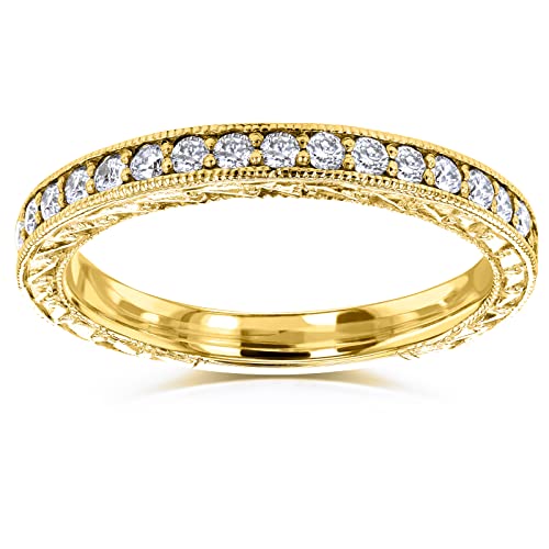 Kobelli Round Diamond Antique Style Band 1/3 CTW in 14k Yellow Gold