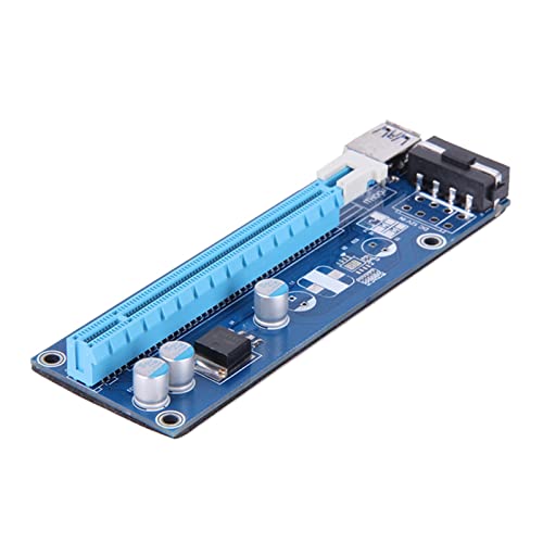 NEWLIA En-Labs PCIe 1x to 16x PCI Express Extender Rise Card,USB 3.0 PCI-e Extension Adapter w/SATA to Molex Cable Compatible With Mining Machine