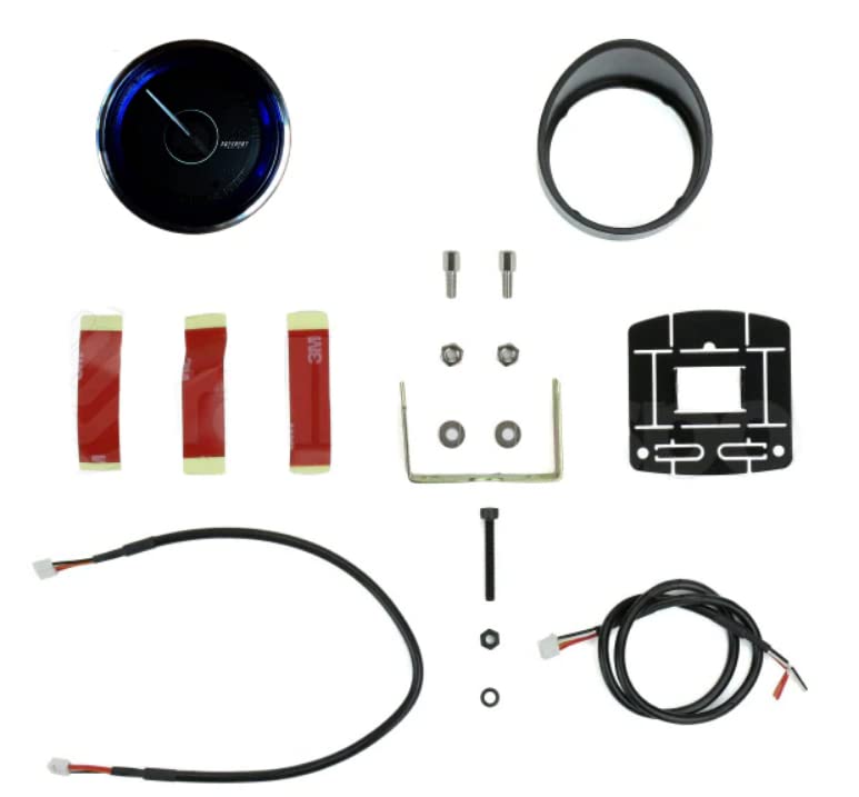 Volt Gauge- Electrical Amber/White Crystal Blue Clear Lens with White Pointer Series 52mm (2 1/16