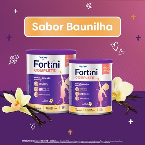 Danone Nutricia Fortini Complete - Suplemento Infantil, Baunilha, 800g