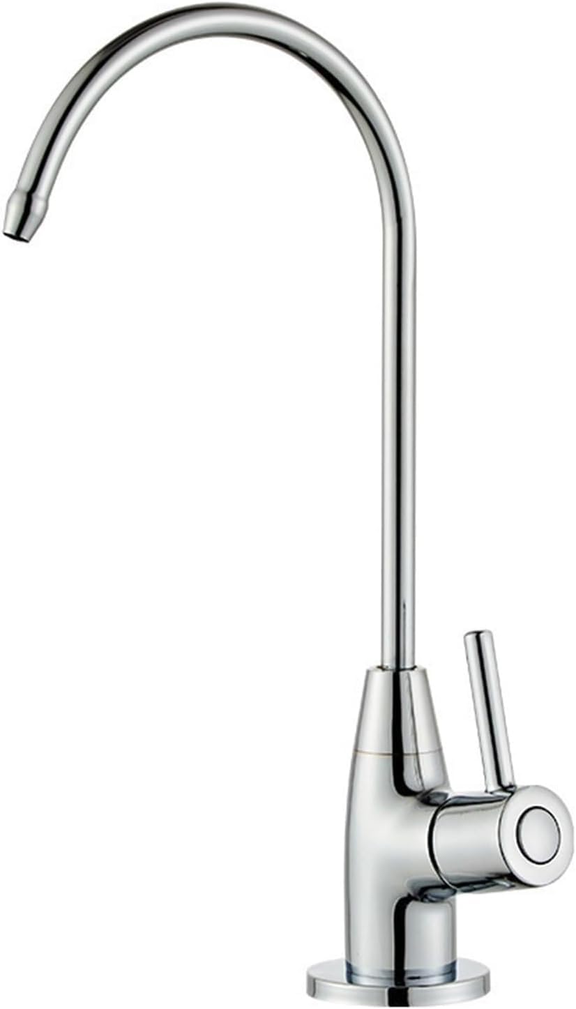 WDSOPK Filter Tap for Kitchen Sink, 304 Stainless Steel Faucet Swivel Silver Household