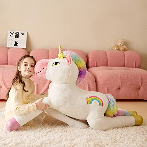 Tumyay 7736511 Giant Unicorn Stuffed Animal Plush Soft Toy,51 Inch Large Unicorn Toys Jumbo Cute Big Size Huge Plushy Fluffy Plushie,Birthday Gifts thumb #4