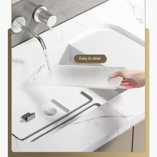 Étagère de rangement murale en acrylique gris pour serviettes et épices - 5